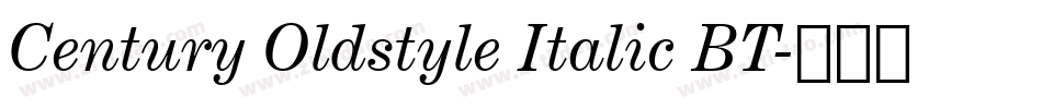 Century Oldstyle Italic BT字体转换